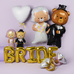 Шары буквы маленькие BRIDE золотые Шары с воздухом