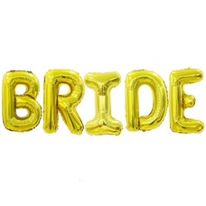 Шары буквы метровые BRIDE золотые Шары с гелием Шары буквы метровые BRIDE золотые Шары с гелием