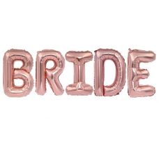 Шары буквы маленькие BRIDE розовое золото Шары с воздухом Шары буквы маленькие BRIDE розовое золото Шары с воздухом