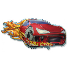 Машина гонка красная Hot car Шар с гелием