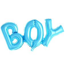 BOY голубой (выписка) Шар с воздухом