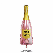 Бутылка шампанского розовое золото Let's Party Шар с гелием