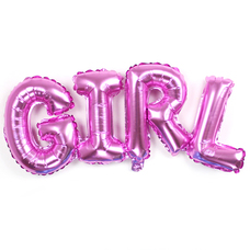 GIRL розовый (выписка) Шар с воздухом