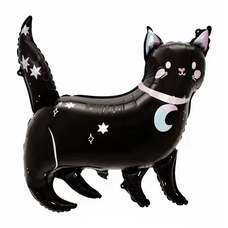 Кошка чёрная звёздная (хэллоуин) Шар с гелием