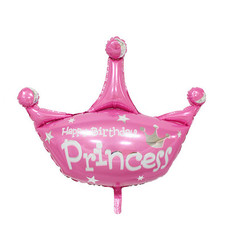 Корона розовая Happy Birthday Princess принцесса Шар с воздухом