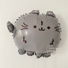 Кошка котёнок серый Пуш Мяу Шар с гелием