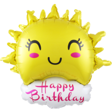Солнце Облако Happy Birthday Шар с гелием