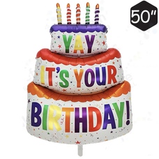 Торт XXXL радужный Yay It's Your Birthday Шар с гелием