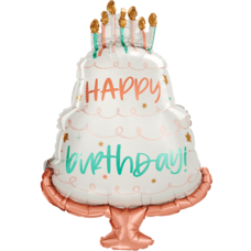 Торт со свечами Happy Birthday Шар с гелием