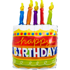 Торт со свечами Happy Birthday Шар с гелием