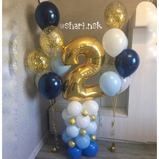 Фонтаны шаров с цифрой на шарах Фонтаны шаров с цифрой на шарах