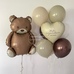 Сет шары именное сердце и мишка барни на выписку