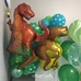 Сет шаров с динозаврами и гирляндой