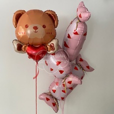 Сет конфеты и мишка с сердцем