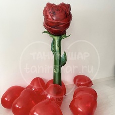 Красные шары сердца 45см на пол 10шт
