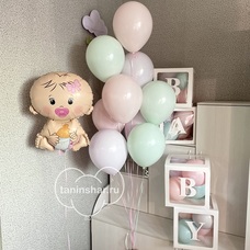 Шары на выписку с кубиками BABY Шары на выписку с кубиками BABY