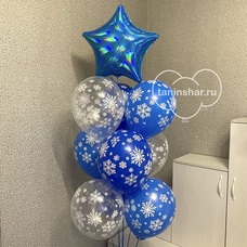 Новогодние шары шарики со снежинками на Новый год