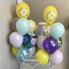 Фонтаны шаров с цветами связки на 8 марта