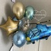 Сет шаров хром с именной звездой и вертолётом Сет шаров хром с именной звездой и вертолётом