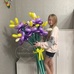 Букет цветов ирисы из шаров хром