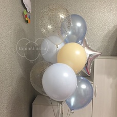 Сет шаров фонтан нежно-голубой