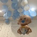 Сет голубые шары с пупсом на выписку