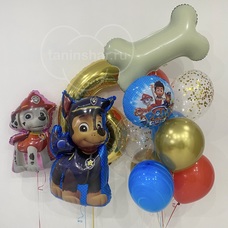 Сет ярких шаров с именным шаром кость и Чейз Щенячий патруль Сет ярких шаров с именным шаром кость и Чейз Щенячий патруль