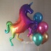 Разноцветные шары с переливающим единорогом Разноцветные шары с переливающим единорогом