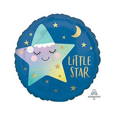 Круг 18' синий LITTLE STAR Звездочка спящая (выписка) Шар с гелием