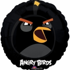 Круг 18' чёрный Angry Birds Шар с гелием