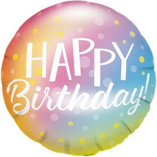 Круг 18' омбре Happy Birthday Шар с гелием