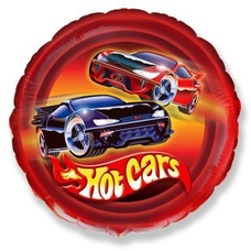 Круг 18' Hot cars машинка гонка Шар с гелием