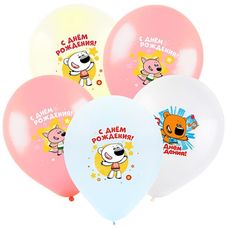 Шар латексный 12 дюймов (30 см) Разноцветные пастель Ми-Ми-Мишки Мульт с гелием и обработкой