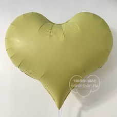 Сердце 20' (50см) светло-жёлтое матовое Шар с гелием
